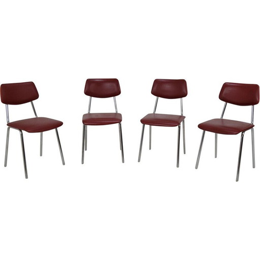 Set of 4 vintage chairs Czechoslovakia 1970s