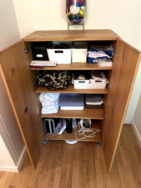 Image 1 of Janua tall unit sideboard in solid oak