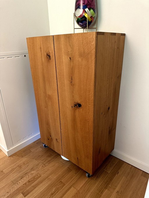 Janua tall unit sideboard in solid oak