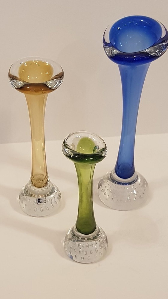 Image 1 of 3X Scandinavian Vases By Bo Borgstrom For Aseda