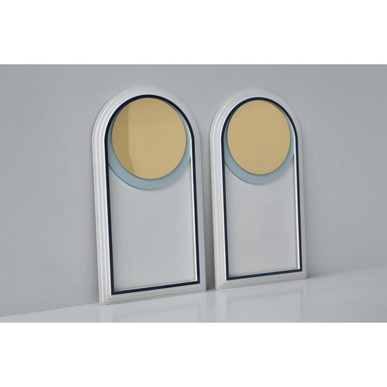 Image 1 of Coppia di specchi da parete contemporanei vintage di Athos Burez, 2018