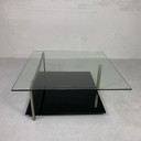 Table basse vintage en verre