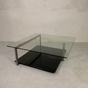 Table basse vintage en verre