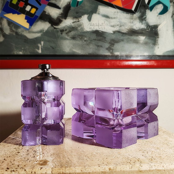 Image 1 of 1970S Smoking Set By Antonio Imperatore In Murano Glass . Made In Italy