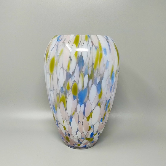 Image 1 of Vase étonnant des années 1970 en verre de Murano par Artelinea. Fabriqué en Italie