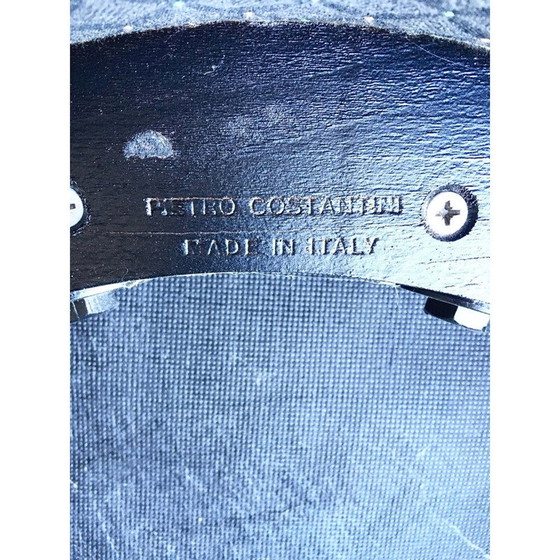 Image 1 of Set of 4 vintage black armchairs by Pietro Constantini, 1980