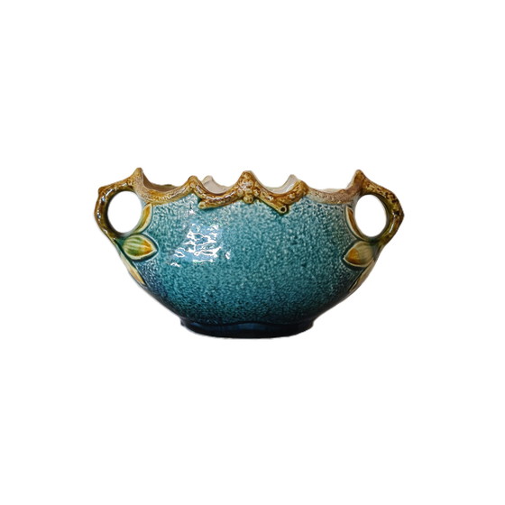 Image 1 of French Art Nouveau small oval flower pot