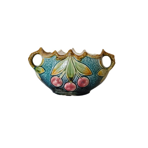 French Art Nouveau small oval flower pot