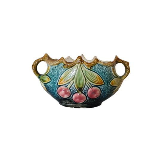 Image 1 of Petit pot de fleurs ovale Art Nouveau français