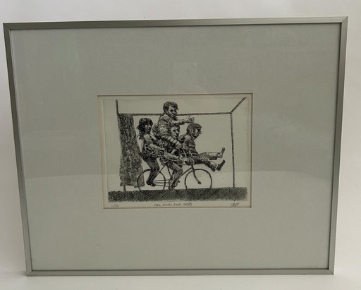 Etching by Gradus Verhaaf - "from left to right"