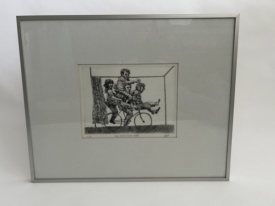 Image 1 of Etching by Gradus Verhaaf - "from left to right"