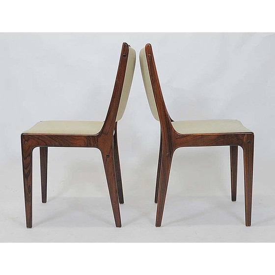 Image 1 of Set of 8 Vintage Rosewood Chairs Inc. Reupholstery Eight by Johannes Andersen for Uldum Møbler, Denmark 1960