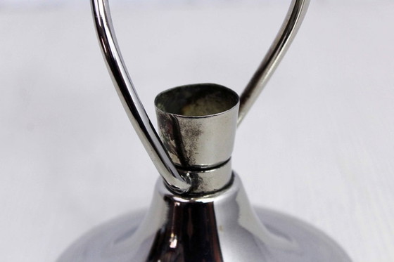 Image 1 of Beautiful chrome metal candle holder from the 70s/80s