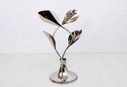 Beautiful chrome metal candle holder from the 70s/80s