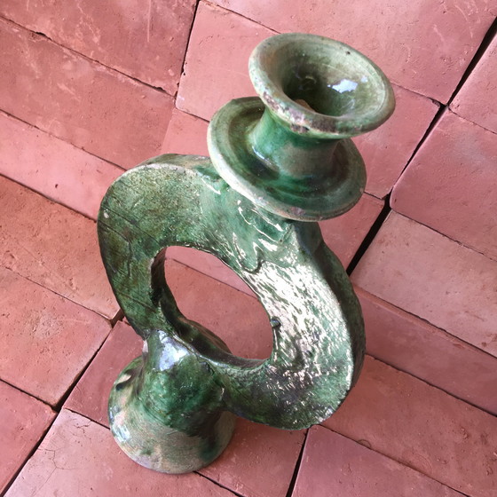 Image 1 of Tamegroute Pottery Candlestick