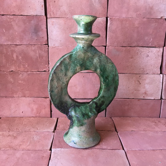 Image 1 of Tamegroute Pottery Candlestick