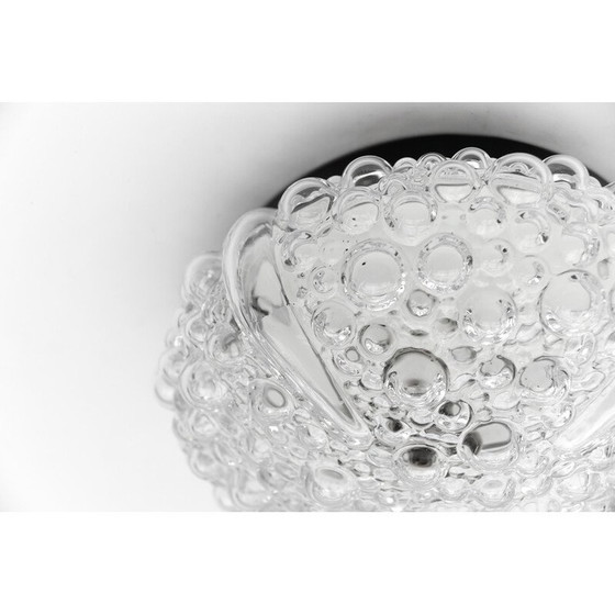 Image 1 of Vintage transparent bubbled glass ceiling lamp, 1960