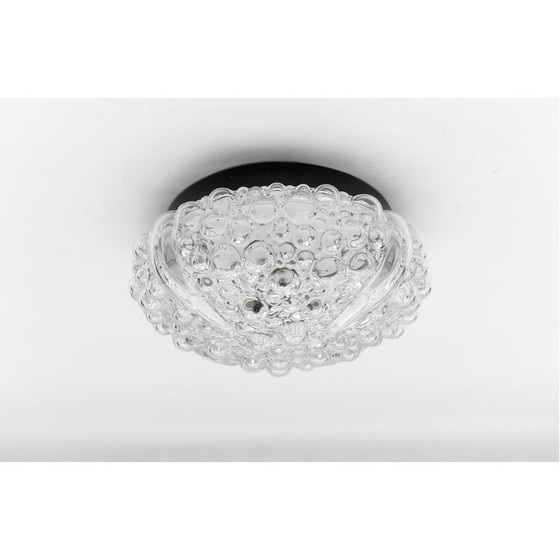 Image 1 of Vintage transparent bubbled glass ceiling lamp, 1960