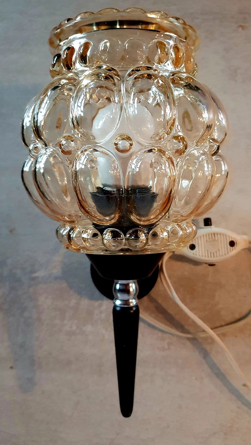 Vintage Wall Lamp Amber Bubble