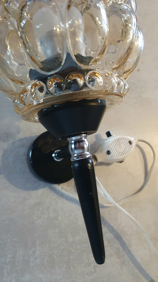 Vintage Wall Lamp Amber Bubble