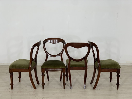 4x biedermeier chairs dining room chairs kitchen chairs living room chairs antique