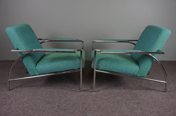 Image 1 of 2x Gelderland model 4735 armchairs