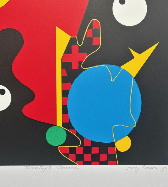 Image 1 of Screenprint Trudy Bersma - Moonlight Serenade