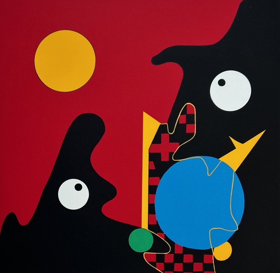 Image 1 of Screenprint Trudy Bersma - Moonlight Serenade