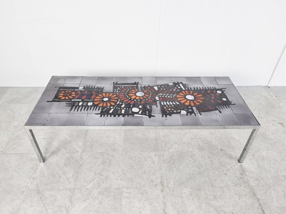 Image 1 of Table basse vintage en céramique de Perignem, 1960
