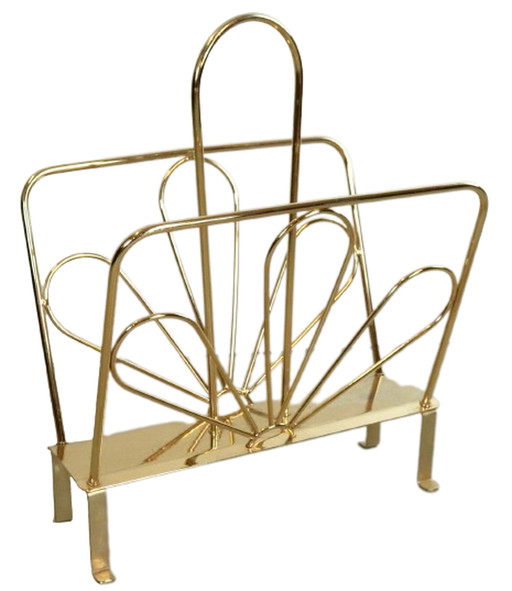 Messing magazine rack vintage 