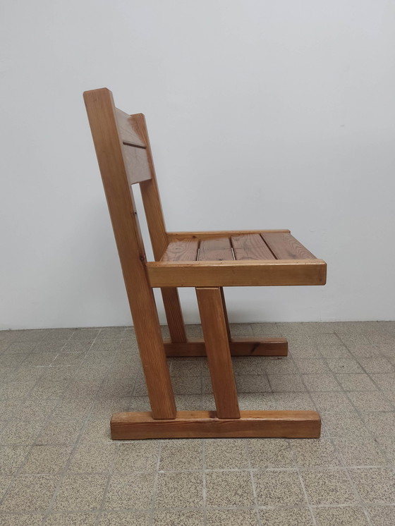 Image 1 of 3x Solid Pine dining chairs