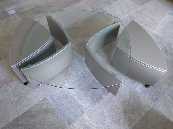 Image 1 of Leolux design, 2 side tables in coffee table 'Joey'