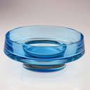 Kaj Franck - A large topaz-blue and clear glass art-object, model KF 261 - Nuutajärvi-Notsjö Finland circa 1965