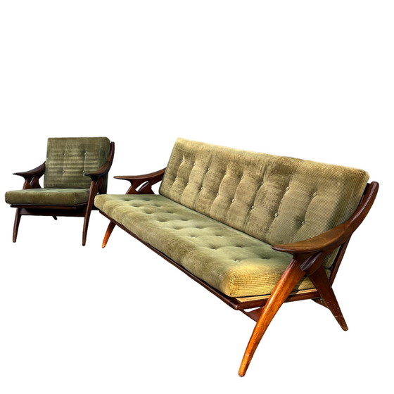 Image 1 of Gelderland de Ster sofa and lounge chair