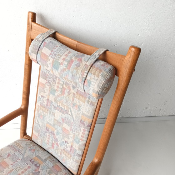 Image 1 of Sedia a dondolo vintage in teak Jacob Kjaer