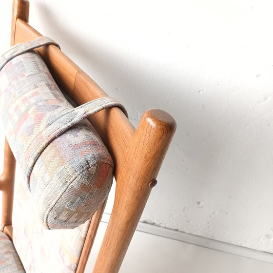 Image 1 of Sedia a dondolo vintage in teak Jacob Kjaer