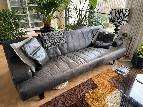 Image 1 of Enzo Luca brown leather sofa