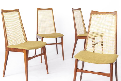 Set 4 Dining Chairs 1960s by Wilhelm Benze GmbH, Germany