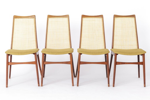 Set 4 Dining Chairs 1960s by Wilhelm Benze GmbH, Germany