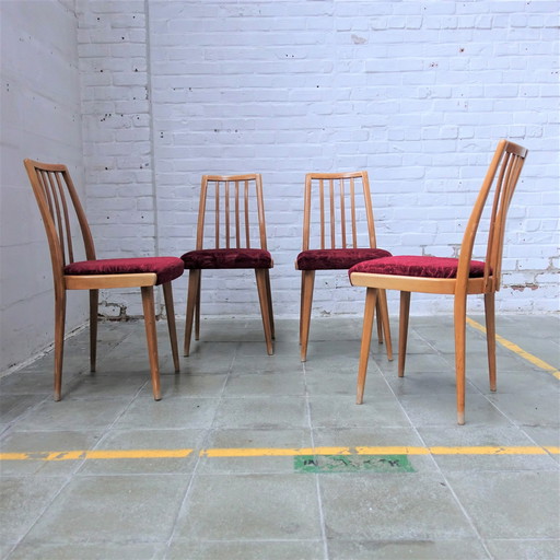 4x Ton Antonin Suman Tatra chairs