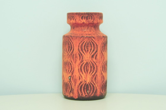 Image 1 of orange 'Amsterdammer' West Germany vase