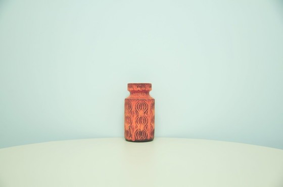 Image 1 of orange 'Amsterdammer' West Germany vase