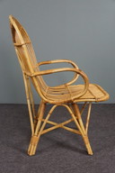 Vintage Rohé Noordwolde rattan armchair