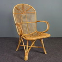 Vintage Rohé Noordwolde rattan armchair