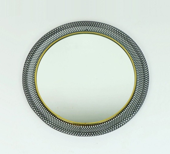 Image 1 of large 1950's mid century modern WALL MIRROR 