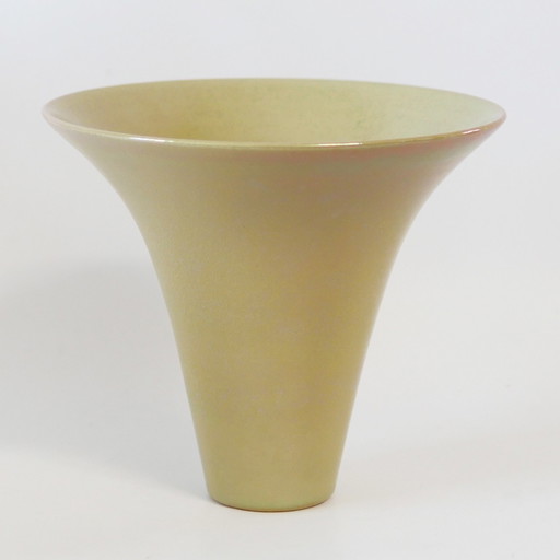 Mobach trumpet vase in gold luster glaze