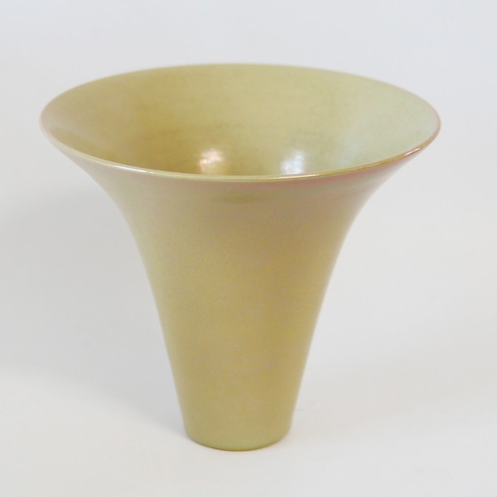 Image 1 of Mobach trumpet vase in gold luster glaze