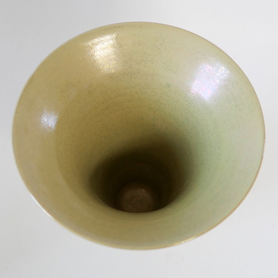 Image 1 of Mobach trumpet vase in gold luster glaze