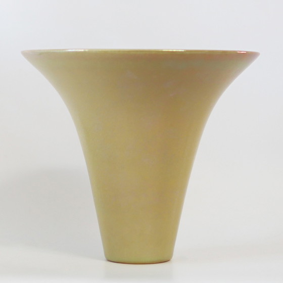 Image 1 of Mobach trumpet vase in gold luster glaze