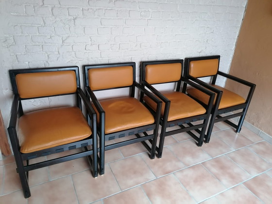 Image 1 of J. Wormley, Dunbar, EE. UU., sillones de madera - 4 unidades